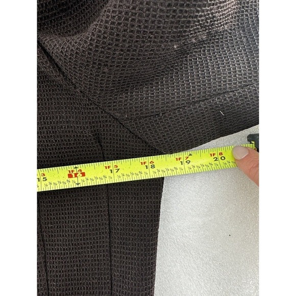 Ilie Wacs Blazer Knit Tweed Vtg Union Made Size 8 Career Office Classy Brown - Picture 7 of 10